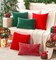 Pack of 2 Christmas Red Pillow Covers 18x18 Inch Decorative Throw Pillow Cover, Velvet Pillowcases for Couch Sofa Bed, Home Boho Decor, Modern Soft Cushion Covers